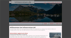Desktop Screenshot of lofotenreisen.de